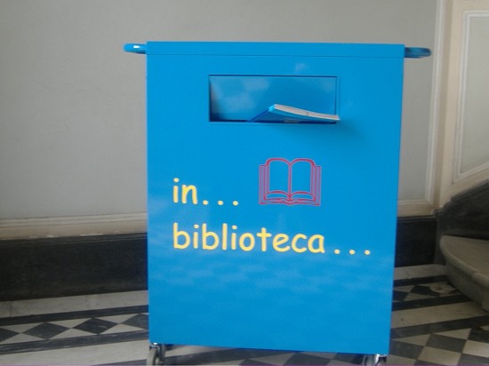 Contenitore per la restituzione dei libri carrello trasporto libri | carrello restituzione | box per restituzione libri | box libri |