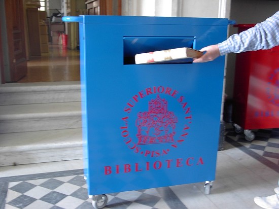 Contenitore per la restituzione dei libri carrello trasporto libri | carrello restituzione | box per restituzione libri | box libri |