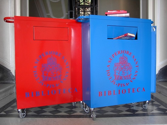 Contenitore per la restituzione dei libri carrello trasporto libri | carrello restituzione | box per restituzione libri | box libri |
